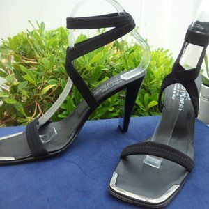 💖Donald J. Pliner Strappy Heels Silver Chunky 8